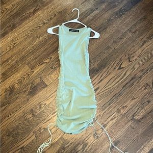 Pretty Little Thing fitted green mini dress